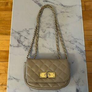 Mossimo Target Brand Quilted Tan Shoulder/Crossbody Handbag